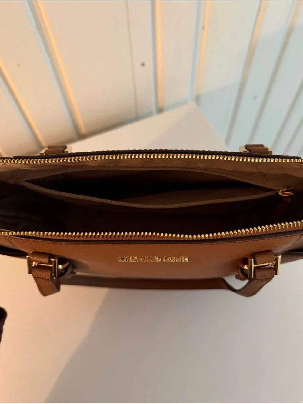Michael Kors Cognac Saffiano Leather Tote